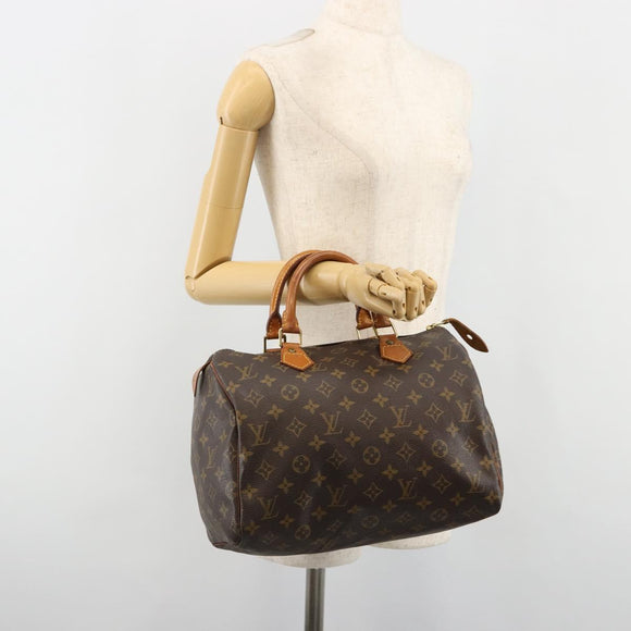 LOUIS VUITTON Monogram Speedy 30 Hand Bag M41526 LV Auth 186053A