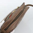 GUCCI GG Supreme Web Sherry Line Shoulder Bag PVC Beige Gold Auth 186057-6