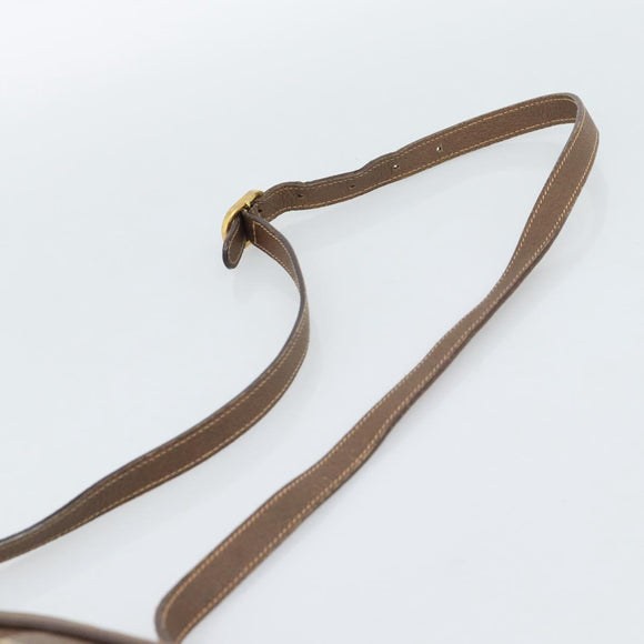 GUCCI GG Supreme Web Sherry Line Shoulder Bag PVC Beige Gold Auth 186057