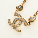 CHANEL COCO Mark Necklace metal Gold Tone CC Auth 186060M-3
