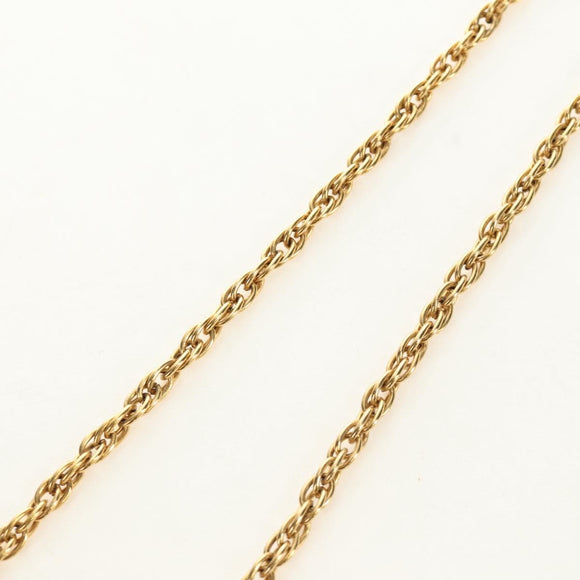 CHANEL COCO Mark Necklace metal Gold Tone CC Auth 186060M