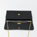 Christian Dior Trotter Canvas Chain Shoulder Bag Black Gold Auth 186061A-10