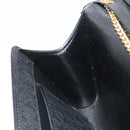 Christian Dior Trotter Canvas Chain Shoulder Bag Black Gold Auth 186061A-19
