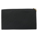 Christian Dior Trotter Canvas Chain Shoulder Bag Black Gold Auth 186061A-2