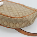 CELINE Macadam Canvas Shoulder Bag PVC Beige Gold Auth 186062A-12
