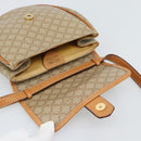 CELINE Macadam Canvas Shoulder Bag PVC Beige Gold Auth 186062A-14
