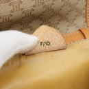 CELINE Macadam Canvas Shoulder Bag PVC Beige Gold Auth 186062A-19