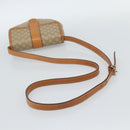 CELINE Macadam Canvas Shoulder Bag PVC Beige Gold Auth 186062A-7