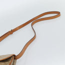 CELINE Macadam Canvas Shoulder Bag PVC Beige Gold Auth 186062A-8