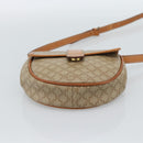 CELINE Macadam Canvas Shoulder Bag PVC Beige Gold Auth 186062A-9