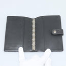 LOUIS VUITTON Monogram Mat Agenda PM Planner Cover Black R20932 LV Auth 186063A-8
