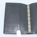 LOUIS VUITTON Monogram Mat Agenda PM Planner Cover Black R20932 LV Auth 186063A-17