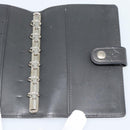 LOUIS VUITTON Monogram Mat Agenda PM Planner Cover Black R20932 LV Auth 186063A-18