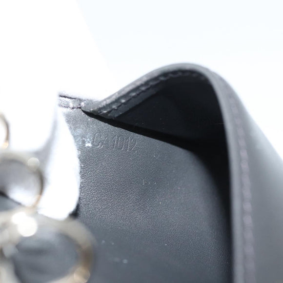 LOUIS VUITTON Monogram Mat Agenda PM Planner Cover Black R20932 LV Auth 186063A