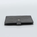LOUIS VUITTON Monogram Mat Agenda PM Planner Cover Black R20932 LV Auth 186063A-3