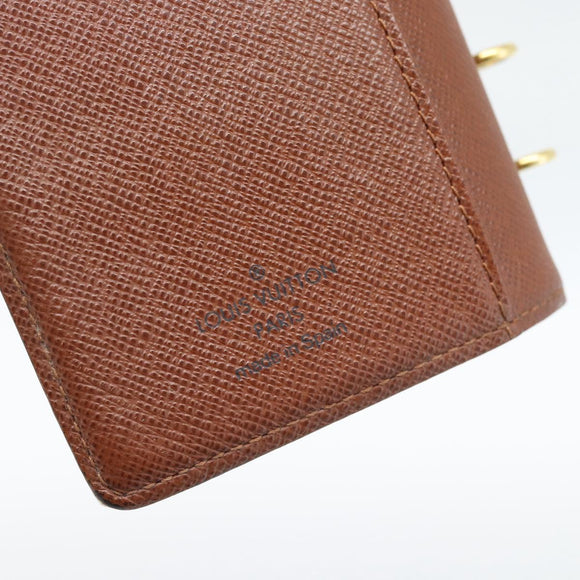 LOUIS VUITTON Monogram Agenda PM Day Planner Cover R20005 LV Auth 186064A