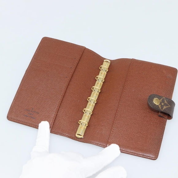 LOUIS VUITTON Monogram Agenda PM Day Planner Cover R20005 LV Auth 186064A