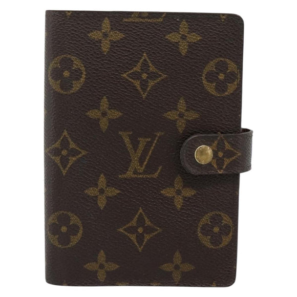 LOUIS VUITTON Monogram Agenda PM Day Planner Cover R20005 LV Auth 186064A