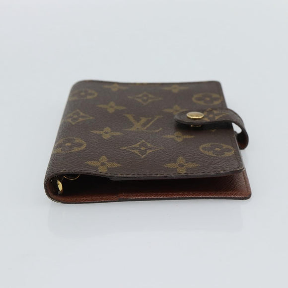 LOUIS VUITTON Monogram Agenda PM Day Planner Cover R20005 LV Auth 186064A