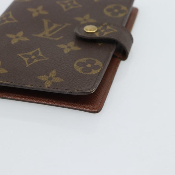 LOUIS VUITTON Monogram Agenda PM Day Planner Cover R20005 LV Auth 186064A