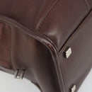 LOEWE Amazona 36 Handtas Leer Bruin Zilver Auth 186080V-14