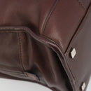 LOEWE Amazona 36 Handtas Leer Bruin Zilver Auth 186080V-16