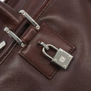 LOEWE Amazona 36 Handtas Leer Bruin Zilver Auth 186080V-18