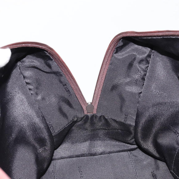 LOEWE Amazona 36 Handtas Leer Bruin Zilver Auth 186080V