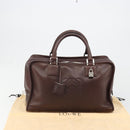 LOEWE Amazona 36 Handtas Leer Bruin Zilver Auth 186080V-12