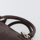 LOEWE Amazona 36 Handtas Leer Bruin Zilver Auth 186080V-8