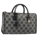 LOEWE Anagram Amazona 36 Hand Bag PVC Black Gold Auth 186081A-1