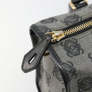 LOEWE Anagram Amazona 36 Hand Bag PVC Black Gold Auth 186081A-19