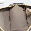 LOEWE Anagram Amazona 36 Hand Bag PVC Black Gold Auth 186081A-22