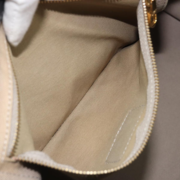 LOEWE Anagram Amazona 36 Hand Bag PVC Black Gold Auth 186081A