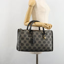 LOEWE Anagram Amazona 36 Hand Bag PVC Black Gold Auth 186081A-25