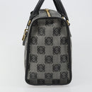 LOEWE Anagram Amazona 36 Hand Bag PVC Black Gold Auth 186081A-3