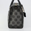 LOEWE Anagram Amazona 36 Hand Bag PVC Black Gold Auth 186081A-4