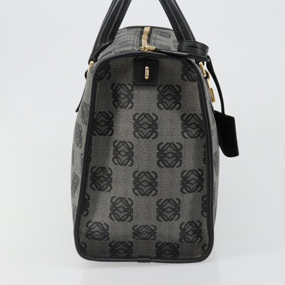 LOEWE Anagram Amazona 36 Hand Bag PVC Black Gold Auth 186081A