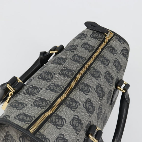 LOEWE Anagram Amazona 36 Hand Bag PVC Black Gold Auth 186081A