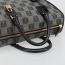 LOEWE Anagram Amazona 36 Hand Bag PVC Black Gold Auth 186081A-7