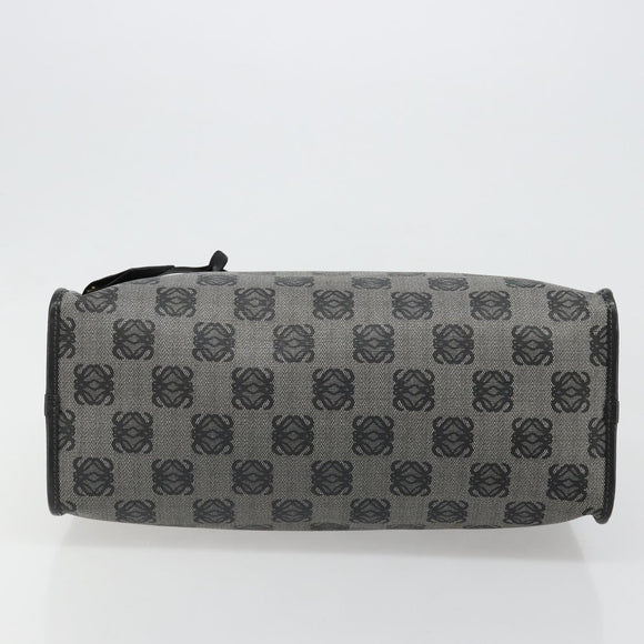 LOEWE Anagram Amazona 36 Hand Bag PVC Black Gold Auth 186081A