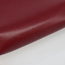 GUCCI Hand Bag Leather Red Silver Auth 186083-7