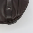 GUCCI Hand Bag Leather 2way Outlet Brown Silver 268641 Auth 186084A-9