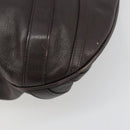 GUCCI Hand Bag Leather 2way Outlet Brown Silver 268641 Auth 186084A-17