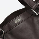 GUCCI Hand Bag Leather 2way Outlet Brown Silver 268641 Auth 186084A-19