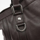 GUCCI Hand Bag Leather 2way Outlet Brown Silver 268641 Auth 186084A-20