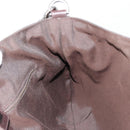 GUCCI Hand Bag Leather 2way Outlet Brown Silver 268641 Auth 186084A-21