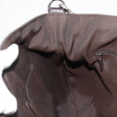 GUCCI Hand Bag Leather 2way Outlet Brown Silver 268641 Auth 186084A-22