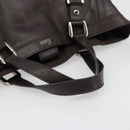 GUCCI Hand Bag Leather 2way Outlet Brown Silver 268641 Auth 186084A-7