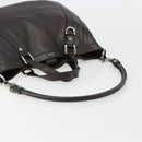 GUCCI Hand Bag Leather 2way Outlet Brown Silver 268641 Auth 186084A-8